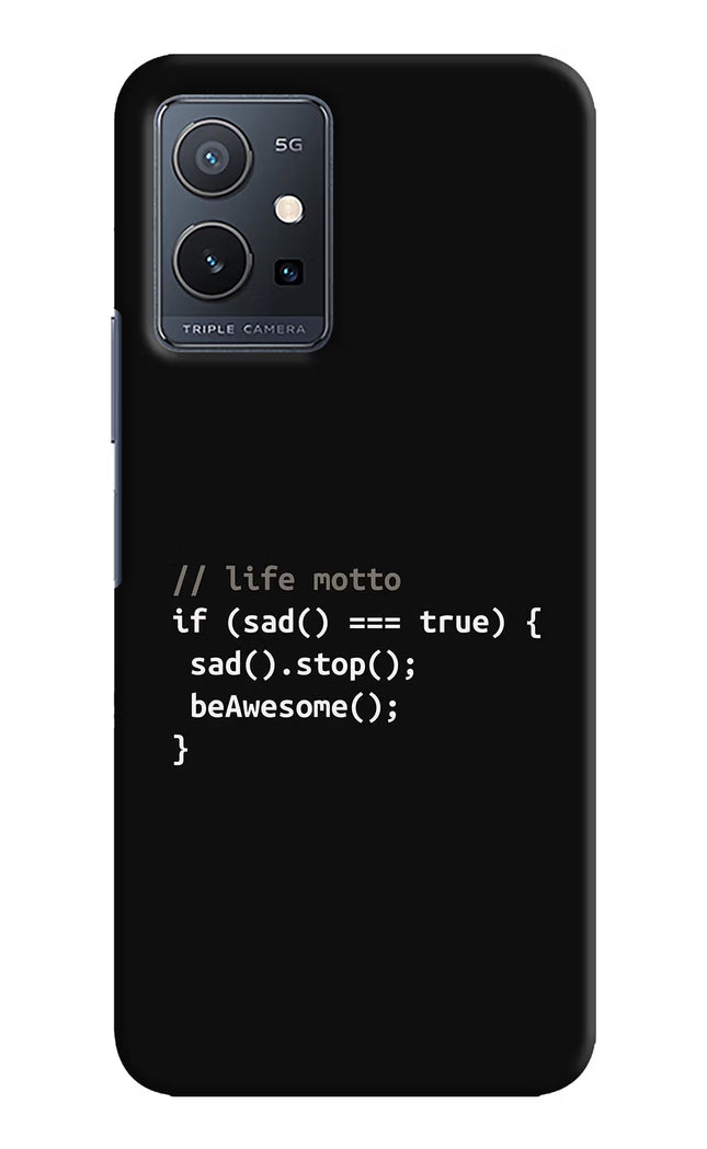 Life Motto Code Vivo Y75 5G/Vivo T1 5G Hard Case Back Cover by Casekaro