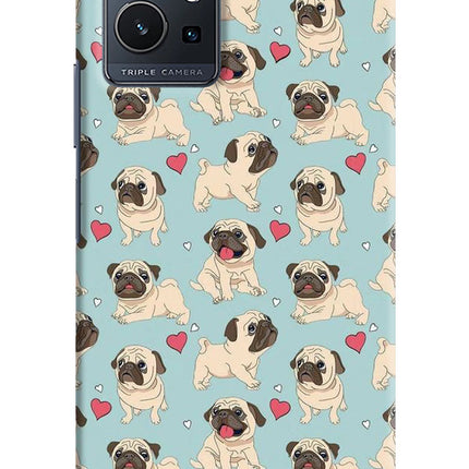 Pug Dog Vivo Y75 5G/Vivo T1 5G Hard Case Back Cover by Casekaro