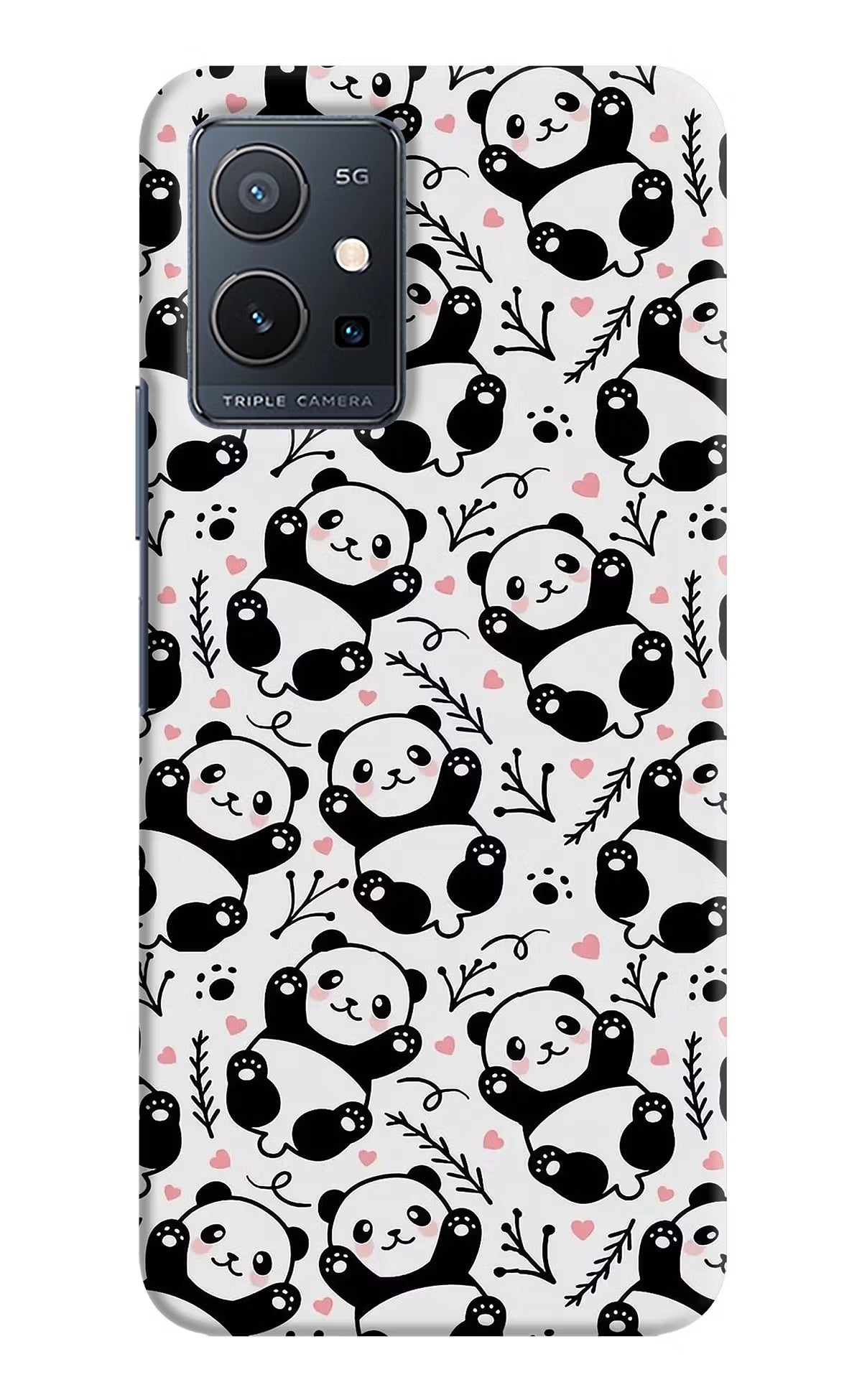 Cute Panda Vivo Y75 5G/Vivo T1 5G Hard Case Back Cover by Casekaro