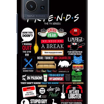 FRIENDS Vivo Y75 5G/Vivo T1 5G Hard Case Back Cover by Casekaro