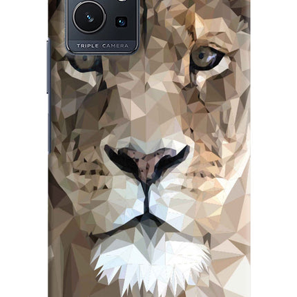 Lion Art Vivo Y75 5G/Vivo T1 5G Hard Case Back Cover by Casekaro