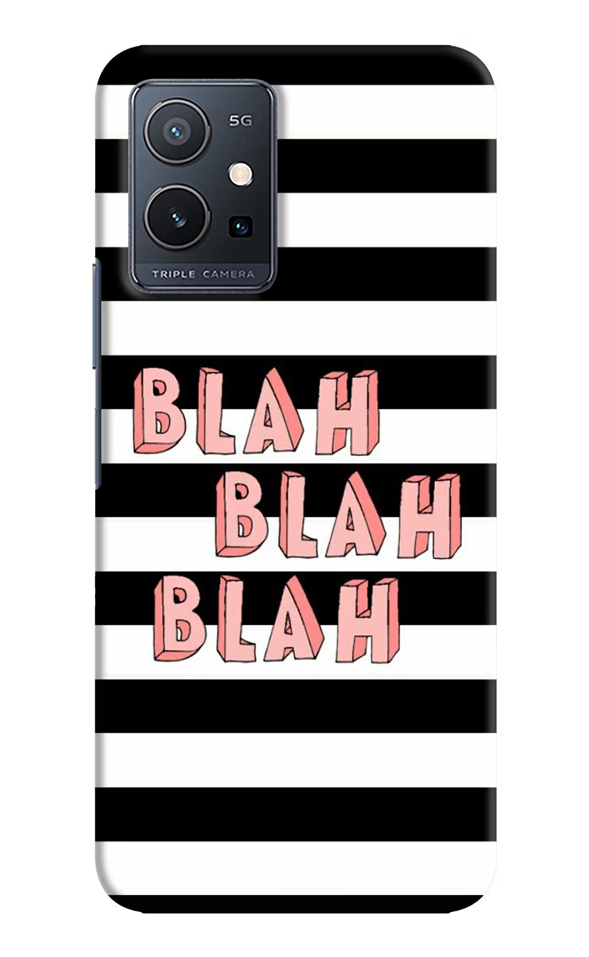 Blah Blah Blah Vivo Y75 5G/Vivo T1 5G Hard Case Back Cover by Casekaro