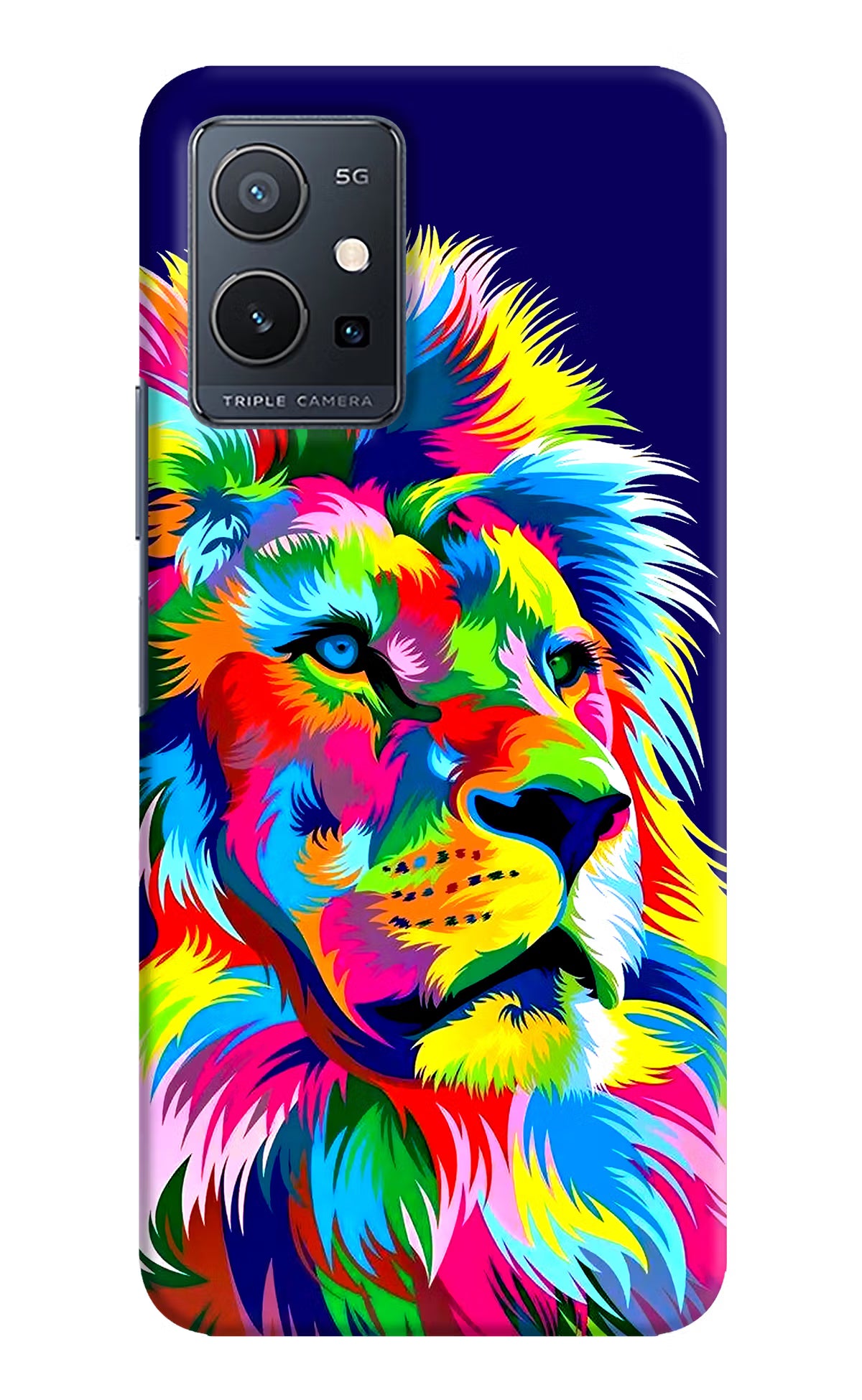 Vector Art Lion Vivo Y75 5G/Vivo T1 5G Hard Case Back Cover by Casekaro