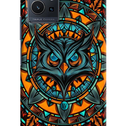 Angry Owl Art Vivo Y75 5G/Vivo T1 5G Hard Case Back Cover by Casekaro
