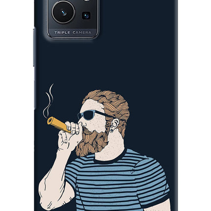 Smoking Vivo Y75 5G/Vivo T1 5G Hard Case Back Cover by Casekaro