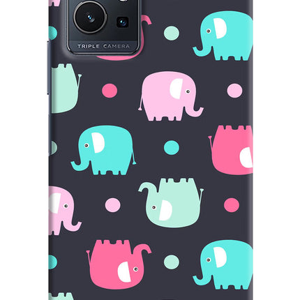 Elephants Vivo Y75 5G/Vivo T1 5G Hard Case Back Cover by Casekaro