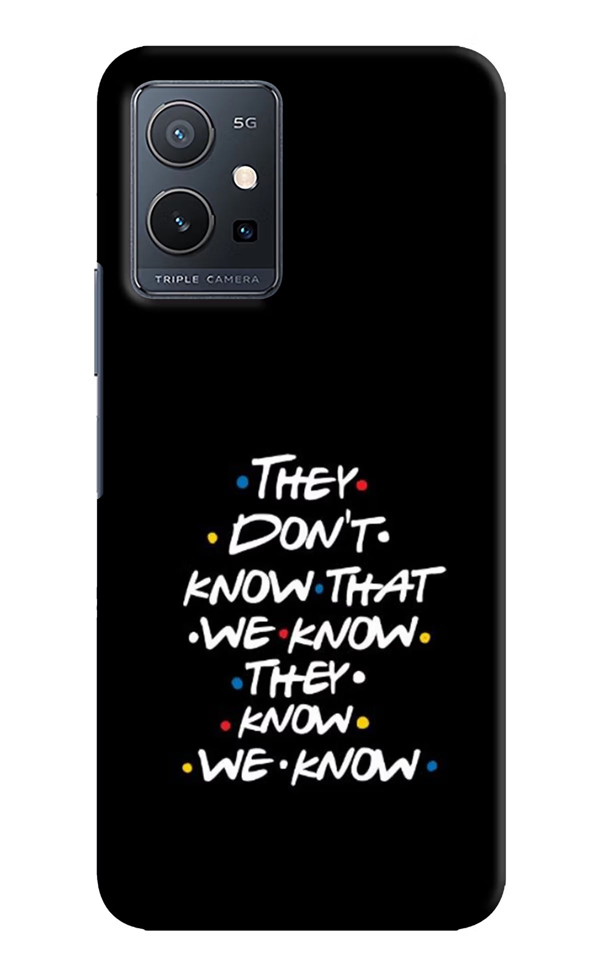 FRIENDS Dialogue Vivo Y75 5G/Vivo T1 5G Hard Case Back Cover by Casekaro