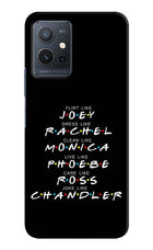 FRIENDS Character Vivo Y75 5G/Vivo T1 5G Hard Case Back Cover by Casekaro
