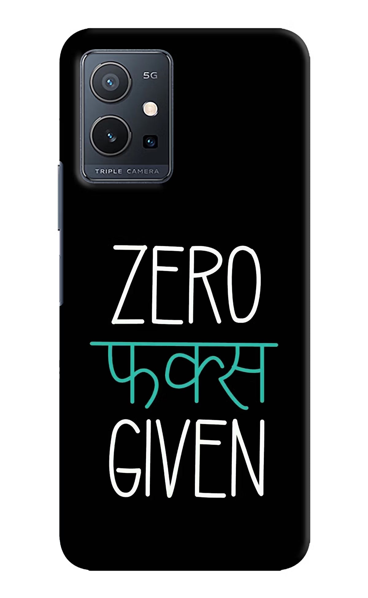 Zero Fucks Given Vivo Y75 5G/Vivo T1 5G Hard Case Back Cover by Casekaro