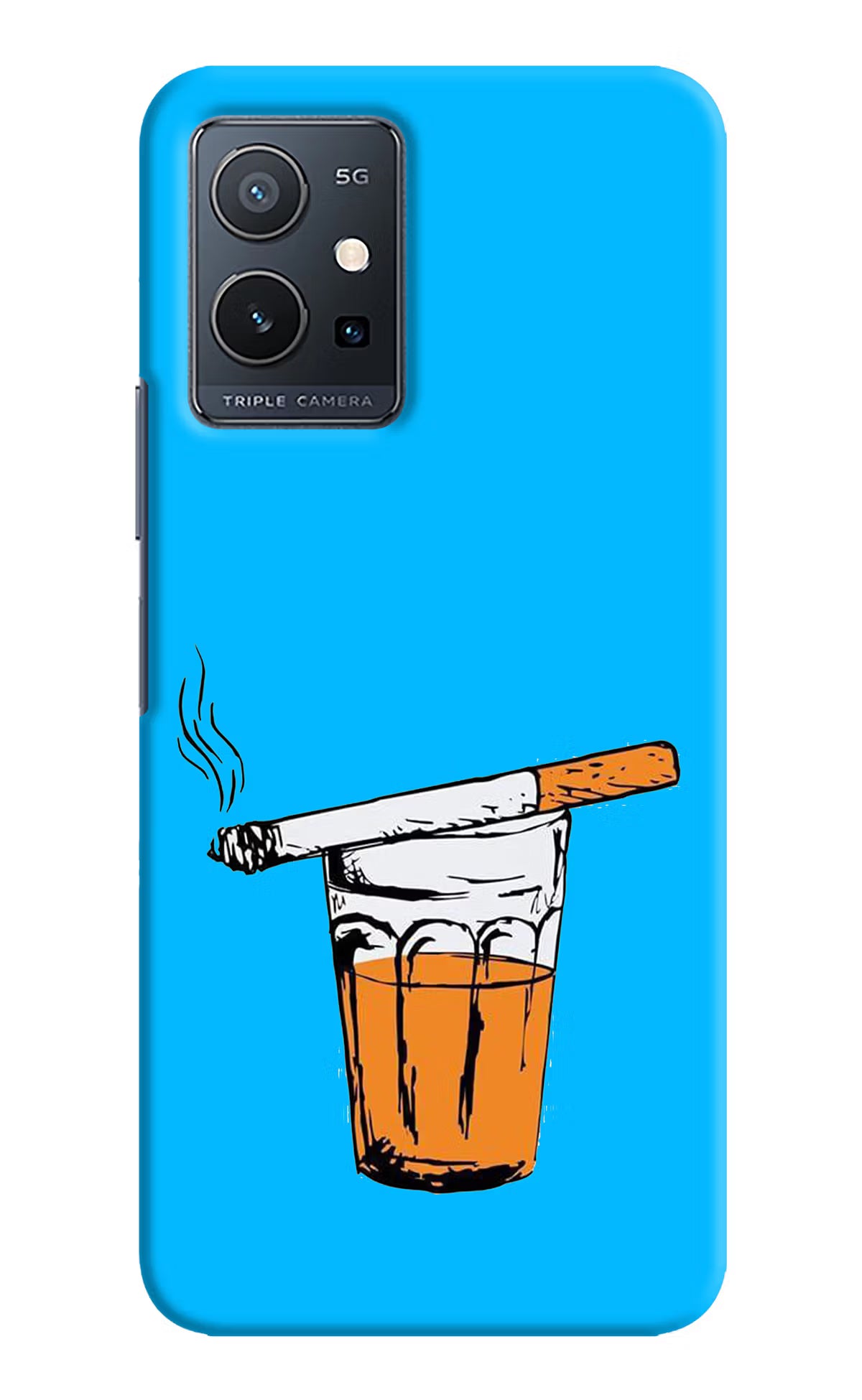 Chai Sutta Vivo Y75 5G/Vivo T1 5G Hard Case Back Cover by Casekaro