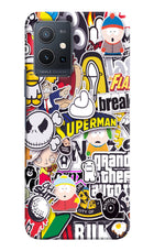 Sticker Bomb Vivo Y75 5G/Vivo T1 5G Hard Case Back Cover by Casekaro