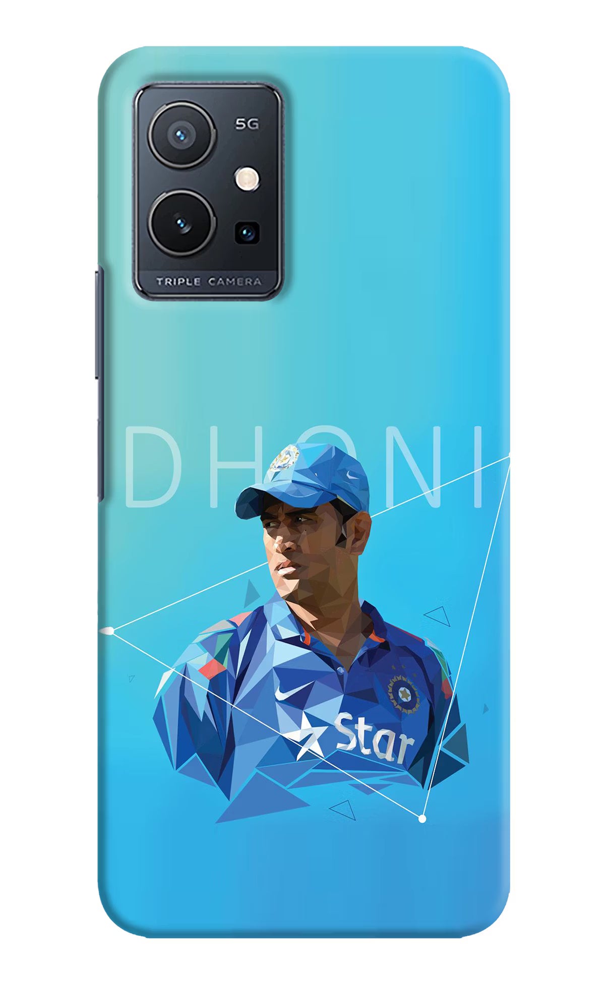Dhoni Artwork Vivo Y75 5G/Vivo T1 5G Hard Case Back Cover by Casekaro