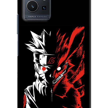 Naruto Two Face Vivo Y75 5G/Vivo T1 5G Hard Case Back Cover by Casekaro