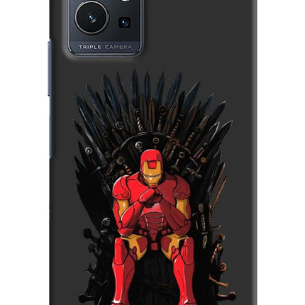 Ironman Throne Vivo Y75 5G/Vivo T1 5G Hard Case Back Cover by Casekaro