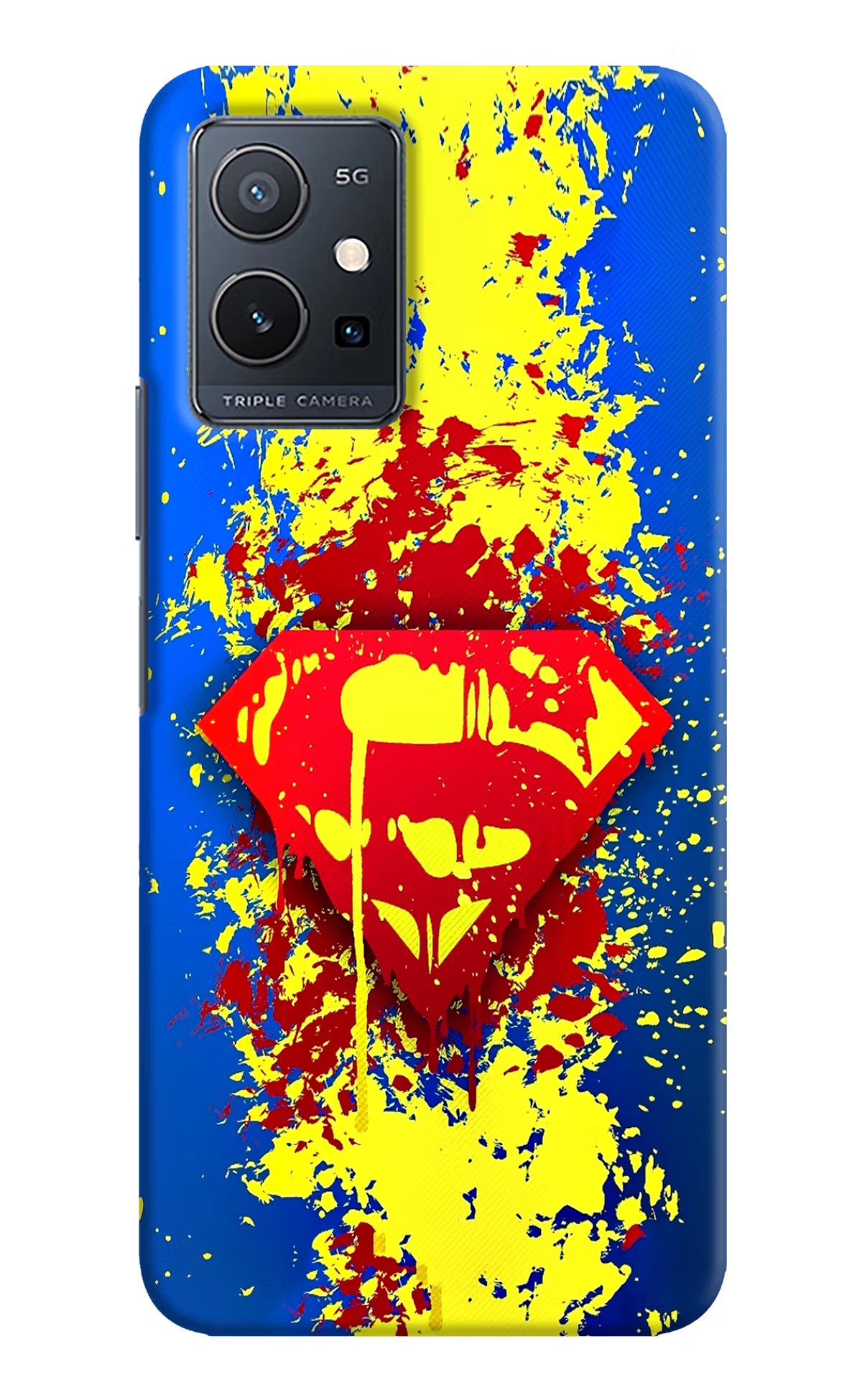 Superman logo Vivo Y75 5G/Vivo T1 5G Hard Case Back Cover by Casekaro
