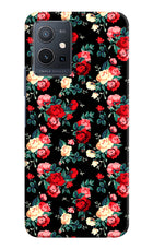Rose Pattern Vivo Y75 5G/Vivo T1 5G Hard Case Back Cover by Casekaro
