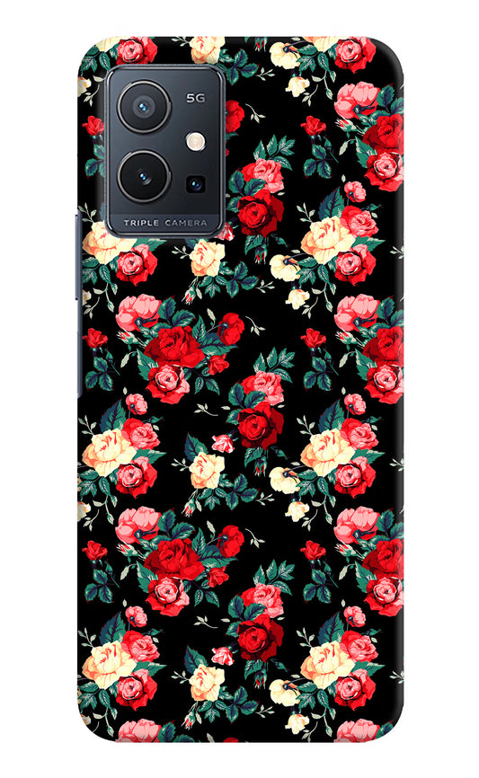 Rose Pattern Vivo Y75 5G/Vivo T1 5G Hard Case Back Cover by Casekaro
