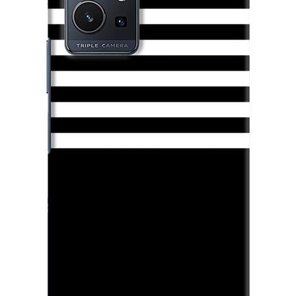 Black and White Print Vivo Y75 5G/Vivo T1 5G Hard Case Back Cover by Casekaro
