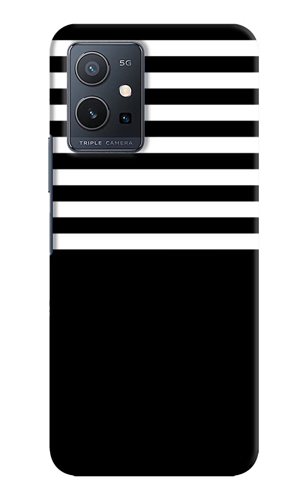 Black and White Print Vivo Y75 5G/Vivo T1 5G Hard Case Back Cover by Casekaro