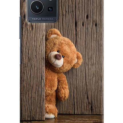 Teddy Wooden Vivo Y75 5G/Vivo T1 5G Hard Case Back Cover by Casekaro