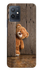Teddy Wooden Vivo Y75 5G/Vivo T1 5G Hard Case Back Cover by Casekaro