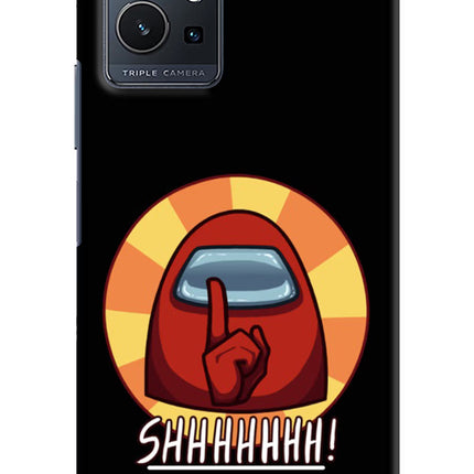 Among Us Shhh! Vivo Y75 5G/Vivo T1 5G Hard Case Back Cover by Casekaro