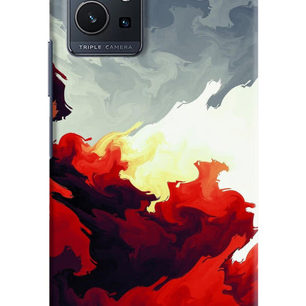 Fire Cloud Vivo Y75 5G/Vivo T1 5G Hard Case Back Cover by Casekaro
