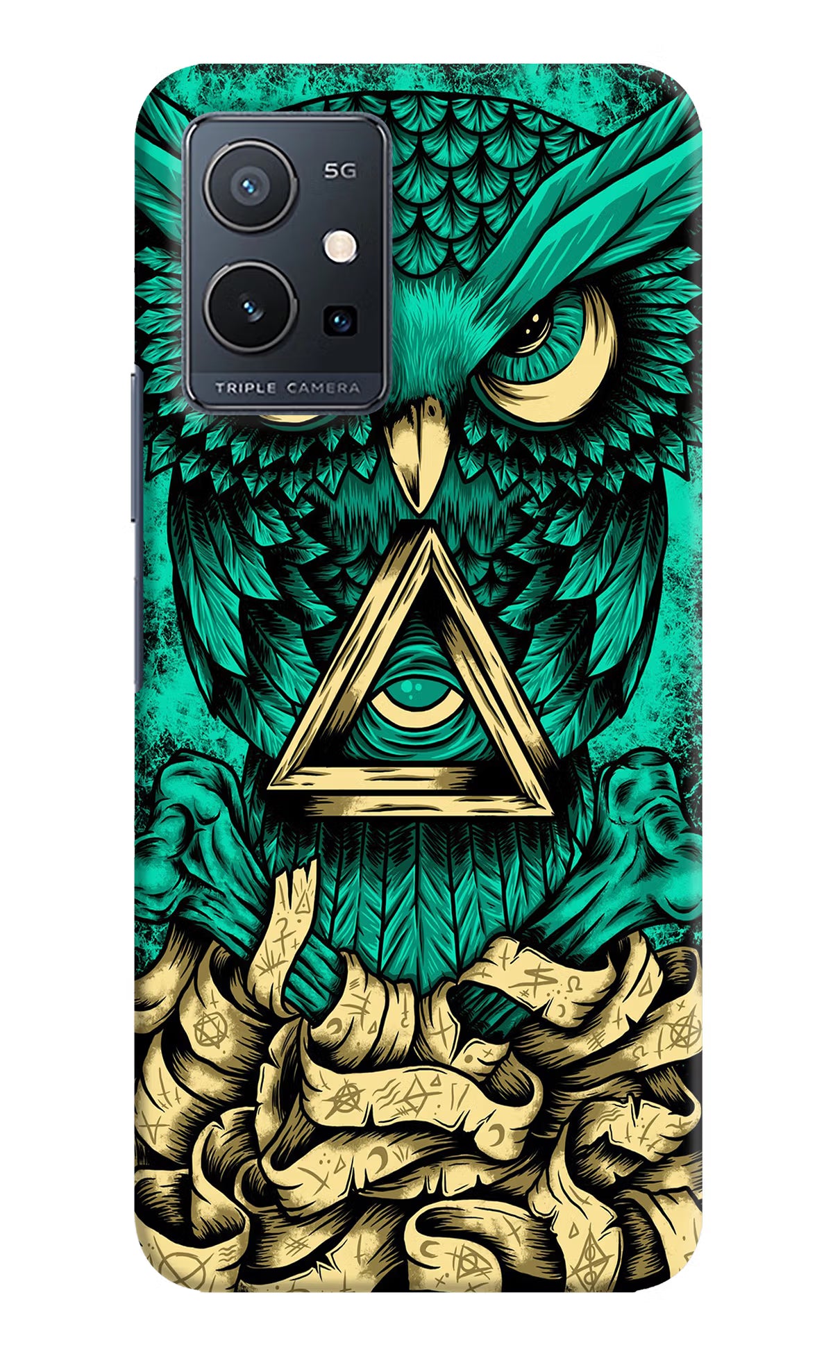 Green Owl Vivo Y75 5G/Vivo T1 5G Hard Case Back Cover by Casekaro