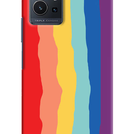 Rainbow Vivo Y75 5G/Vivo T1 5G Hard Case Back Cover by Casekaro