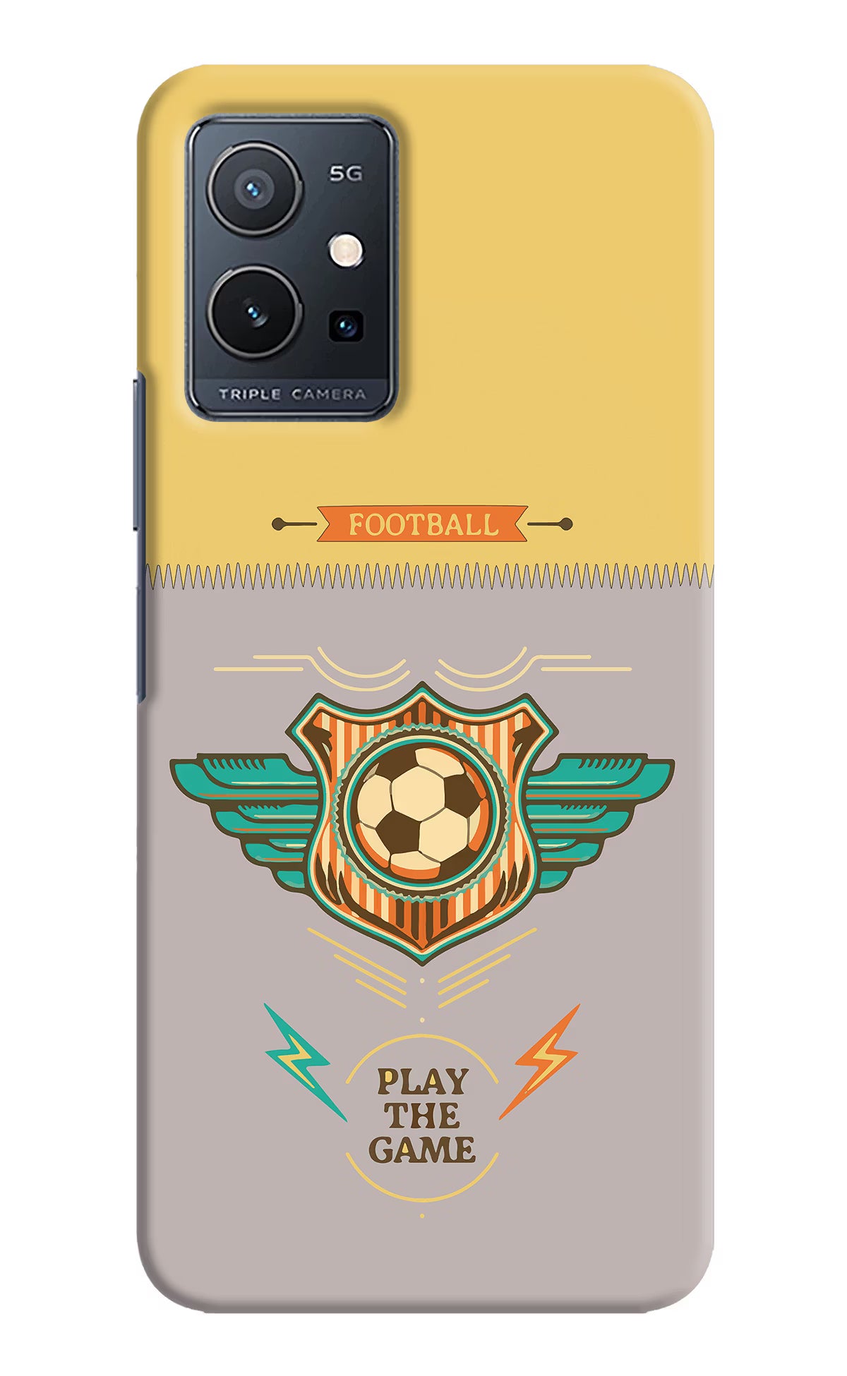Football Vivo Y75 5G/Vivo T1 5G Hard Case Back Cover by Casekaro