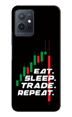 Eat Sleep Trade Repeat Vivo Y75 5G/Vivo T1 5G Hard Case Back Cover by Casekaro
