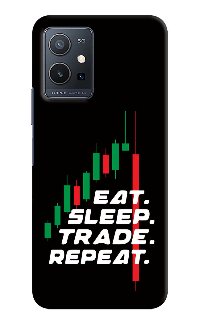 Eat Sleep Trade Repeat Vivo Y75 5G/Vivo T1 5G Hard Case Back Cover by Casekaro