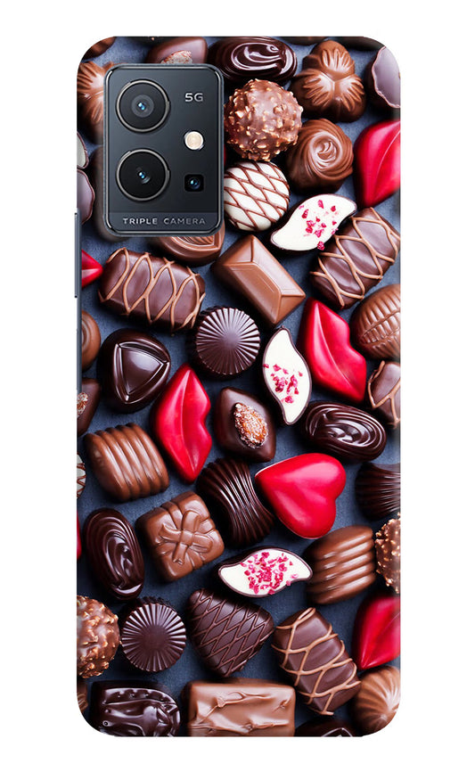 Chocolates Vivo Y75 5G/Vivo T1 5G Hard Case Back Cover by Casekaro