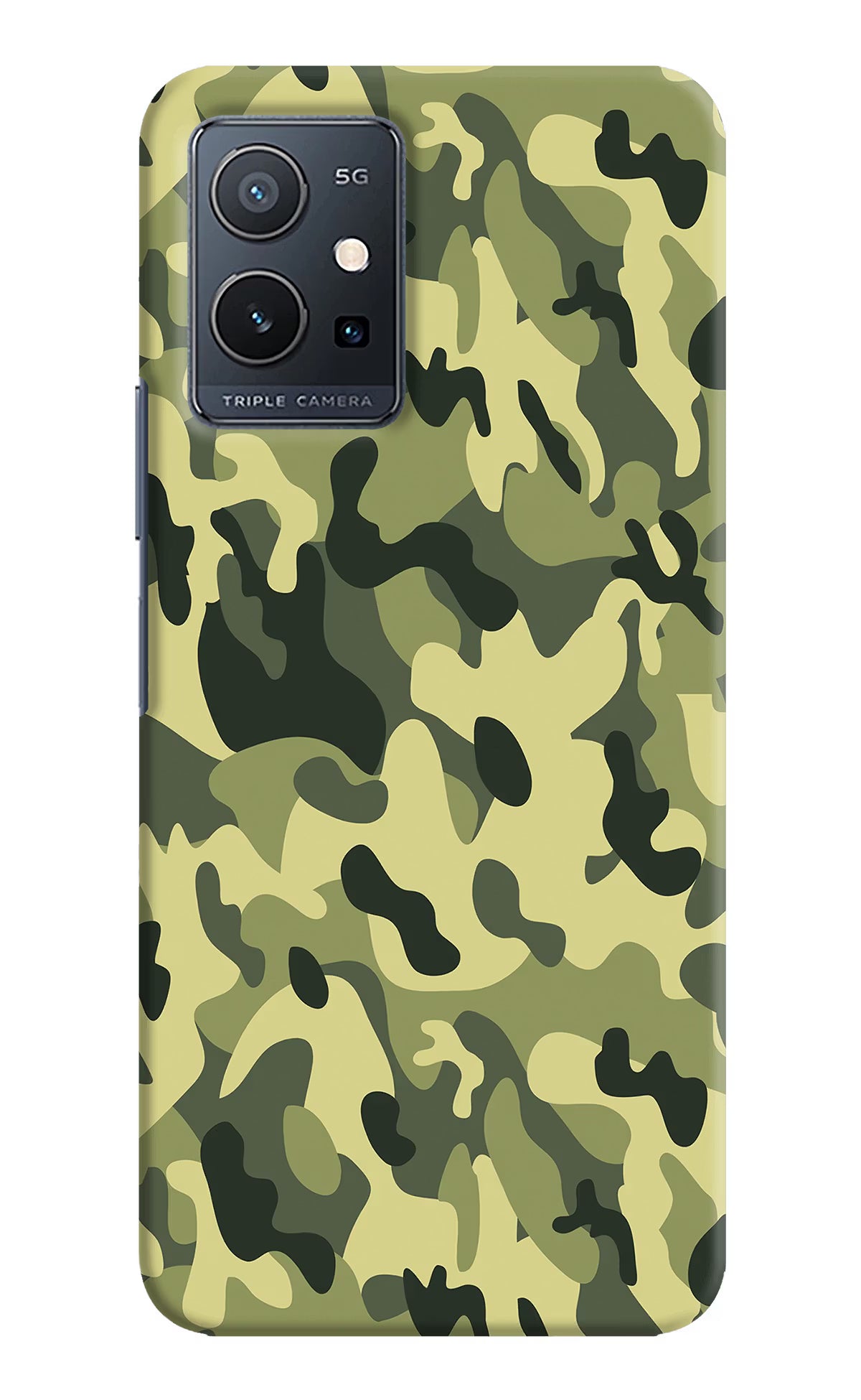 Camouflage Vivo Y75 5G/Vivo T1 5G Hard Case Back Cover by Casekaro