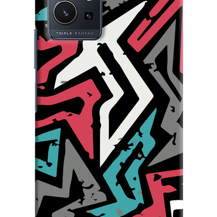 Geometric Graffiti Vivo Y75 5G/Vivo T1 5G Hard Case Back Cover by Casekaro