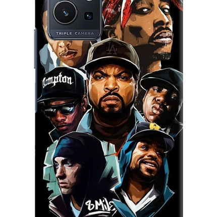 Rappers Vivo Y75 5G/Vivo T1 5G Hard Case Back Cover by Casekaro