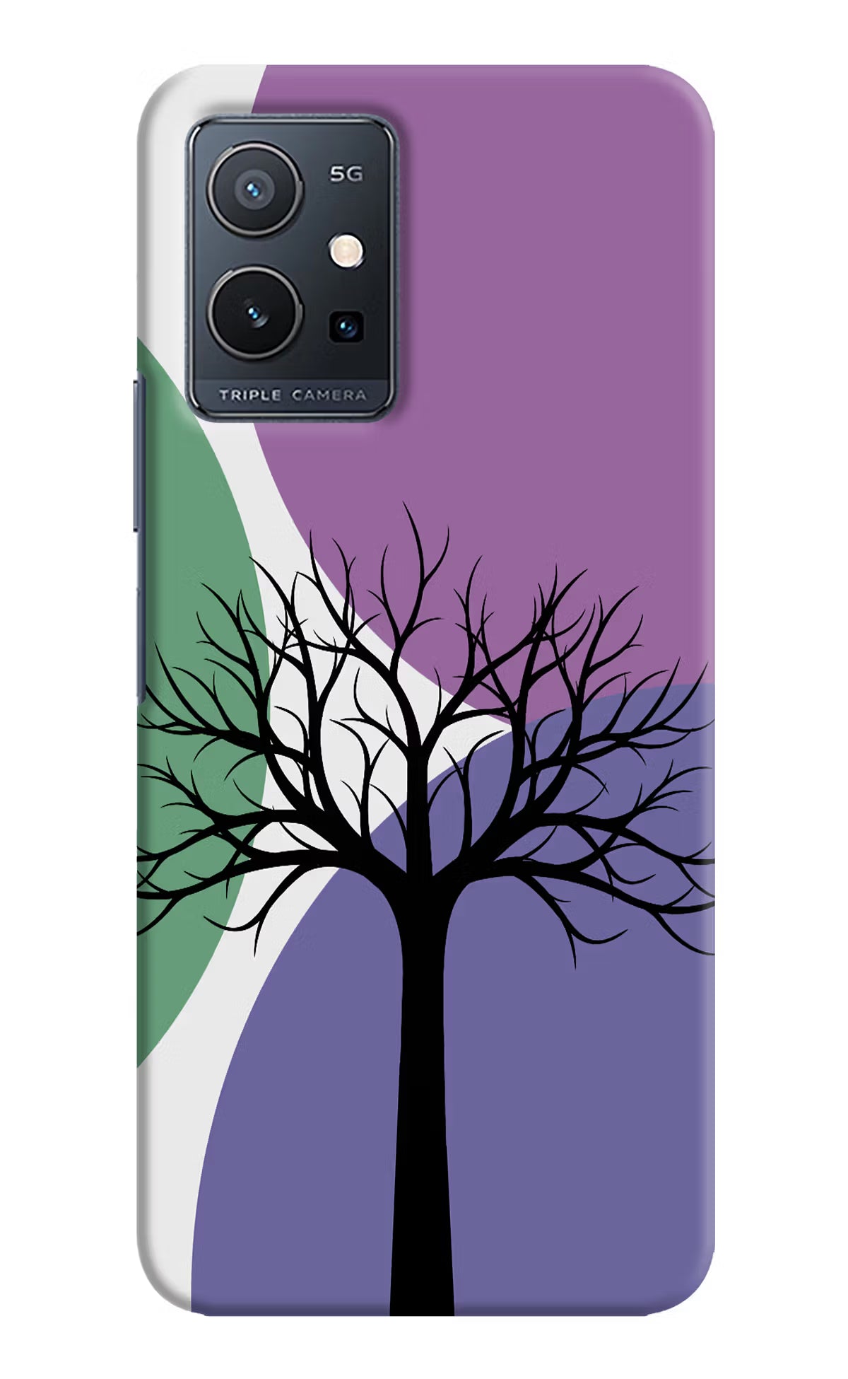 Tree Art Vivo Y75 5G/Vivo T1 5G Hard Case Back Cover by Casekaro