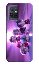 BTS Chibi Vivo Y75 5G/Vivo T1 5G Hard Case Back Cover by Casekaro