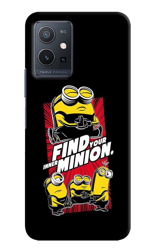 Find your inner Minion Vivo Y75 5G/Vivo T1 5G Hard Case Back Cover by Casekaro