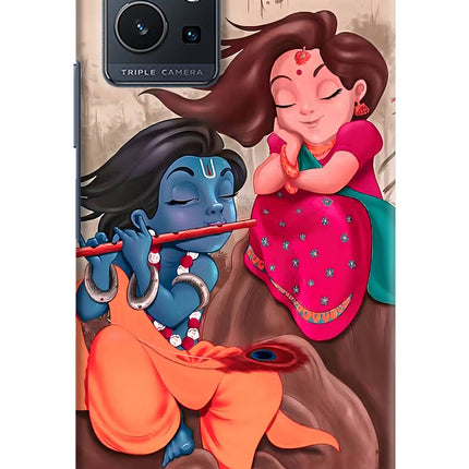 Radhe Krishna Vivo Y75 5G/Vivo T1 5G Hard Case Back Cover by Casekaro
