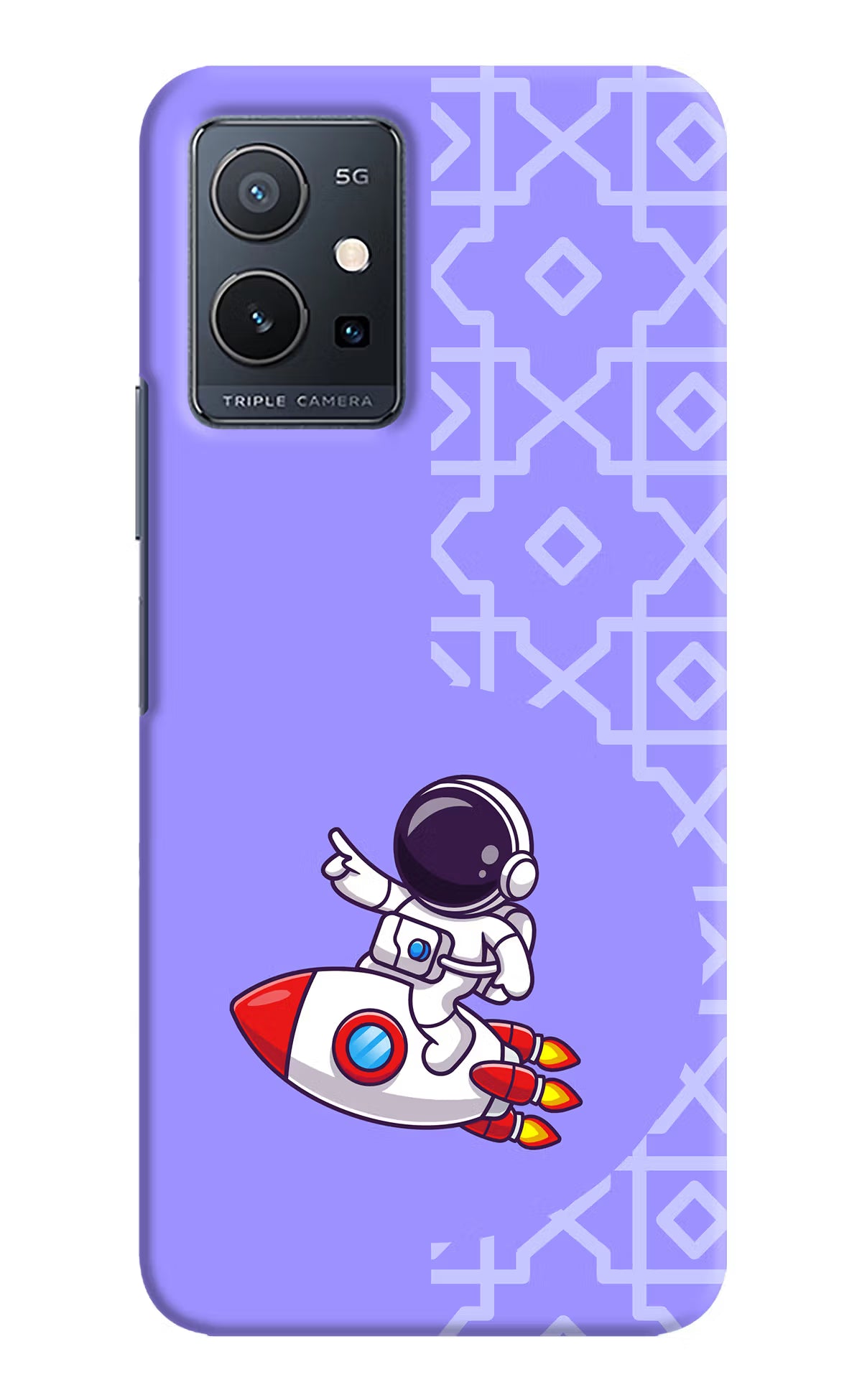 Cute Astronaut Vivo Y75 5G/Vivo T1 5G Hard Case Back Cover by Casekaro