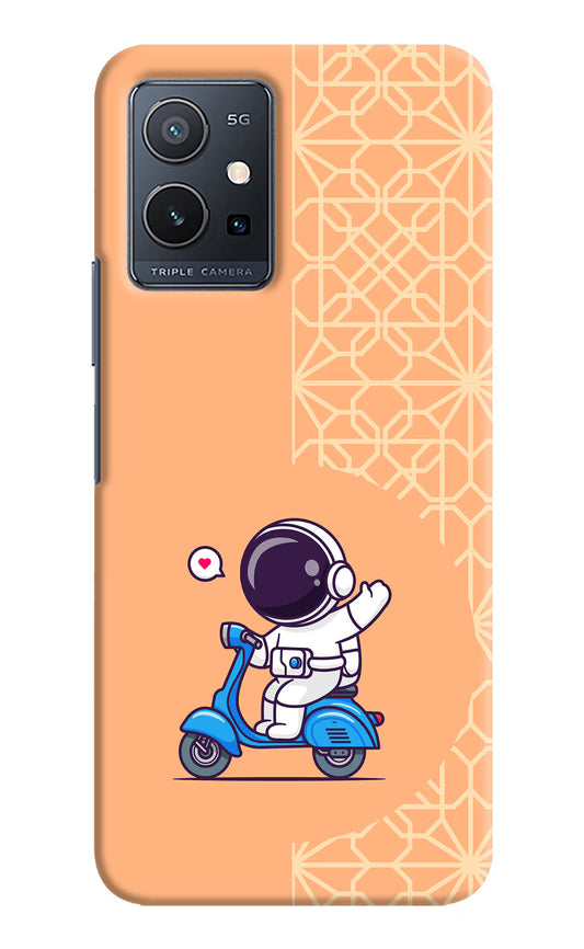 Cute Astronaut Riding Vivo Y75 5G/Vivo T1 5G Hard Case Back Cover by Casekaro