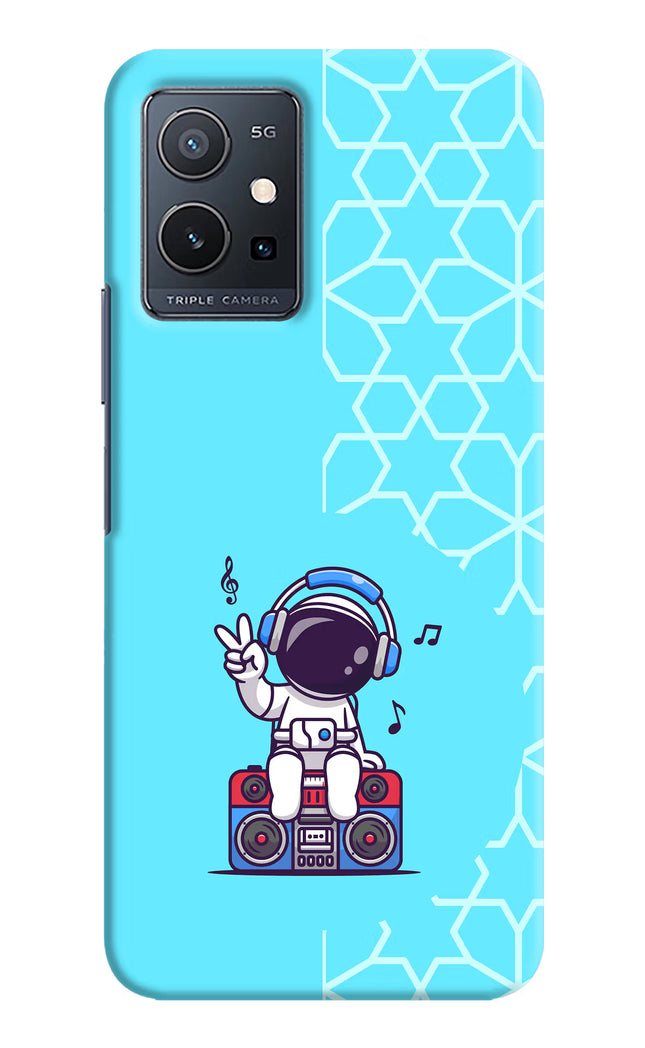 Cute Astronaut Chilling Vivo Y75 5G/Vivo T1 5G Hard Case Back Cover by Casekaro