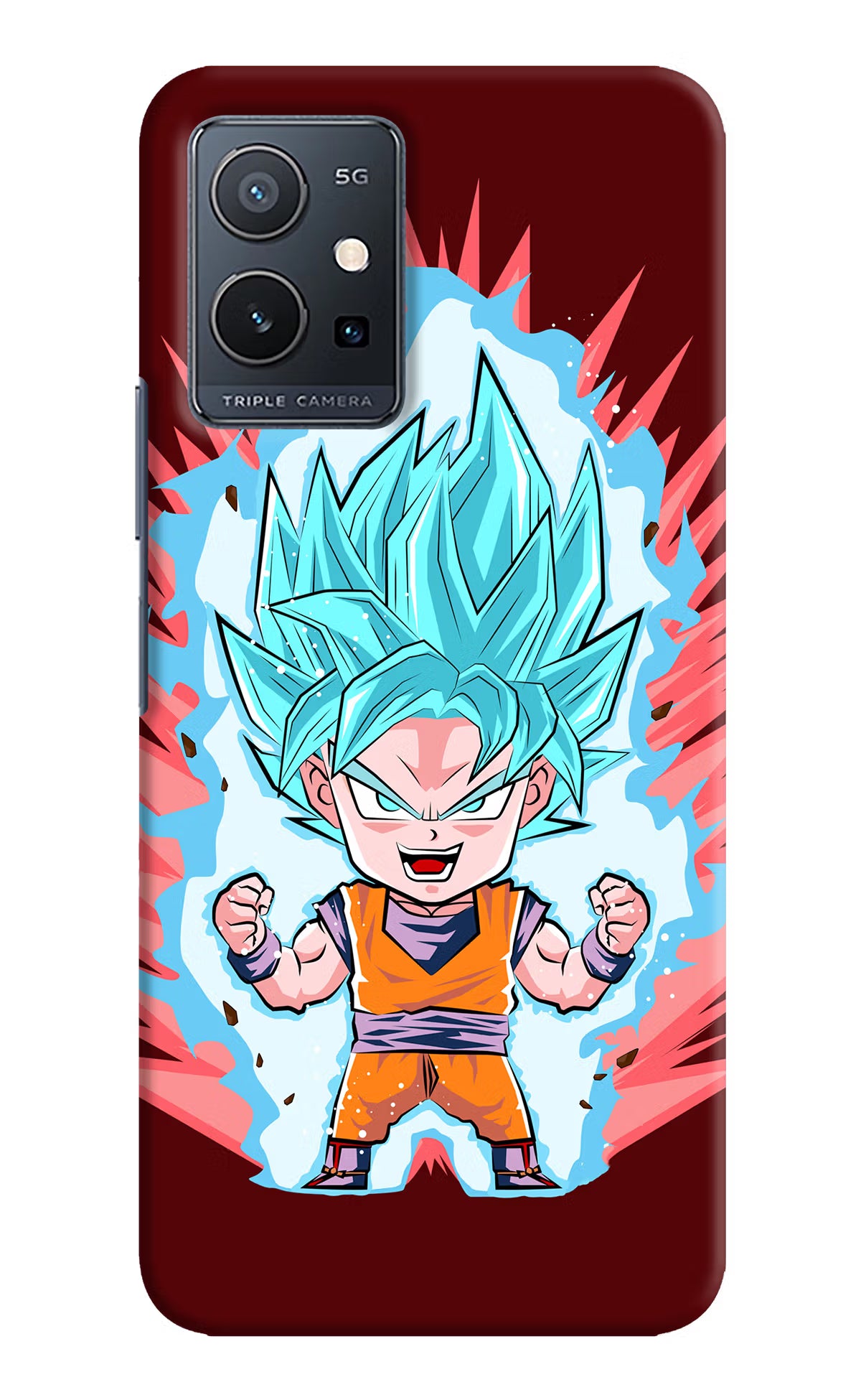 Goku Little Vivo Y75 5G/Vivo T1 5G Hard Case Back Cover by Casekaro