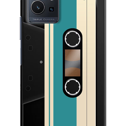 Cassette Vivo Y75 5G/Vivo T1 5G Hard Case Back Cover by Casekaro