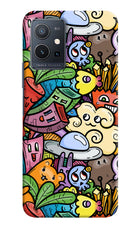 Veggie Doodle Vivo Y75 5G/Vivo T1 5G Hard Case Back Cover by Casekaro