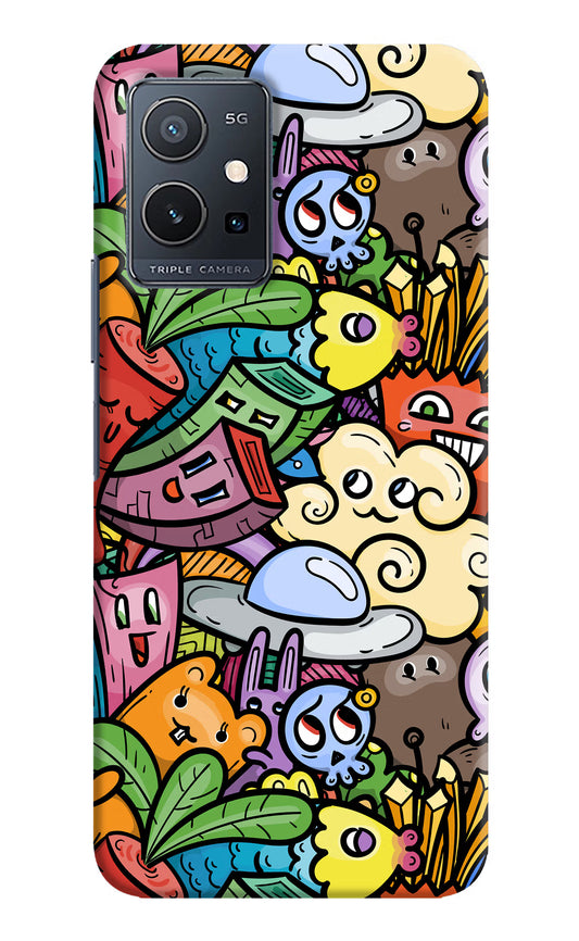 Veggie Doodle Vivo Y75 5G/Vivo T1 5G Hard Case Back Cover by Casekaro