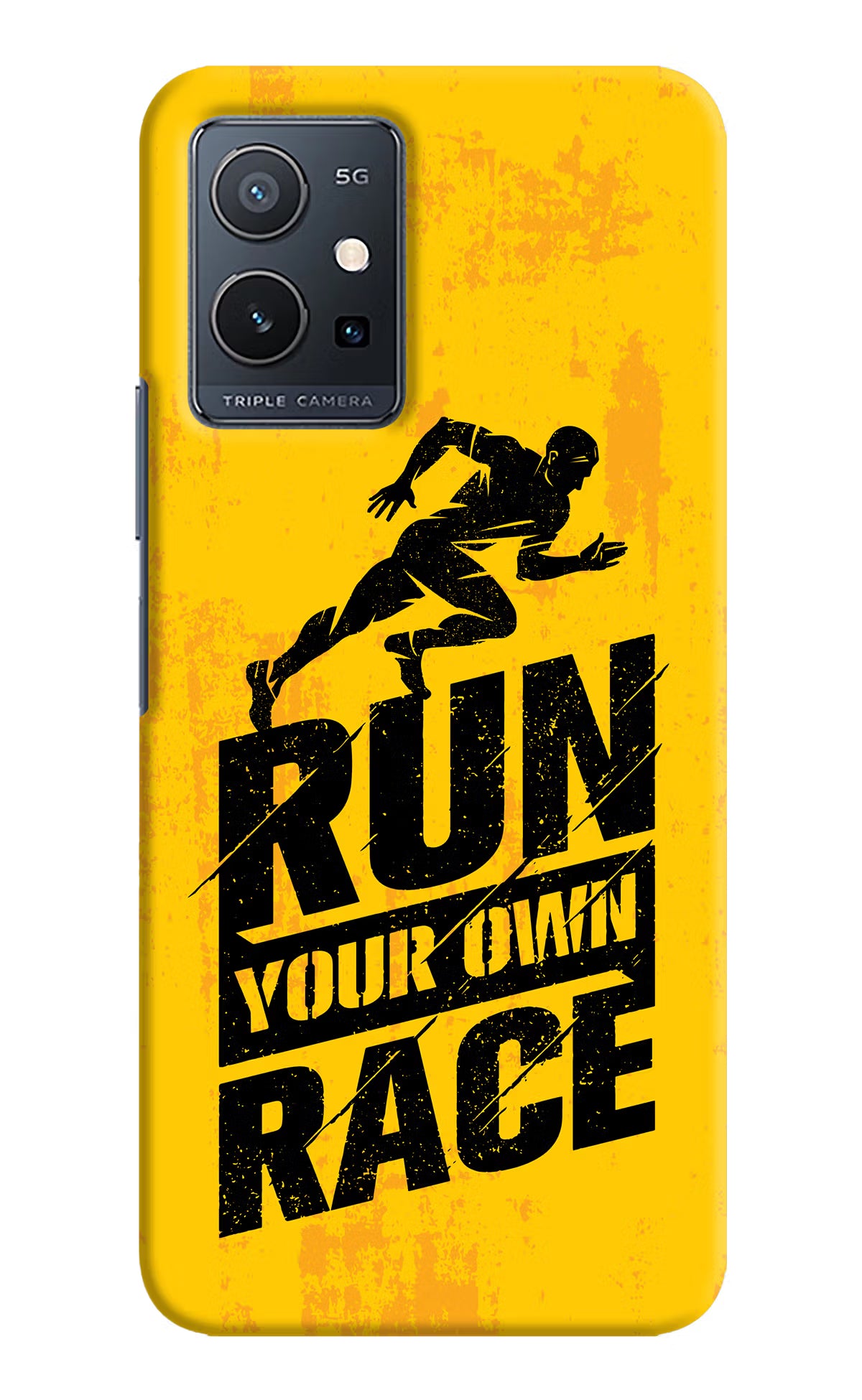 Run Your Own Race Vivo Y75 5G/Vivo T1 5G Hard Case Back Cover by Casekaro