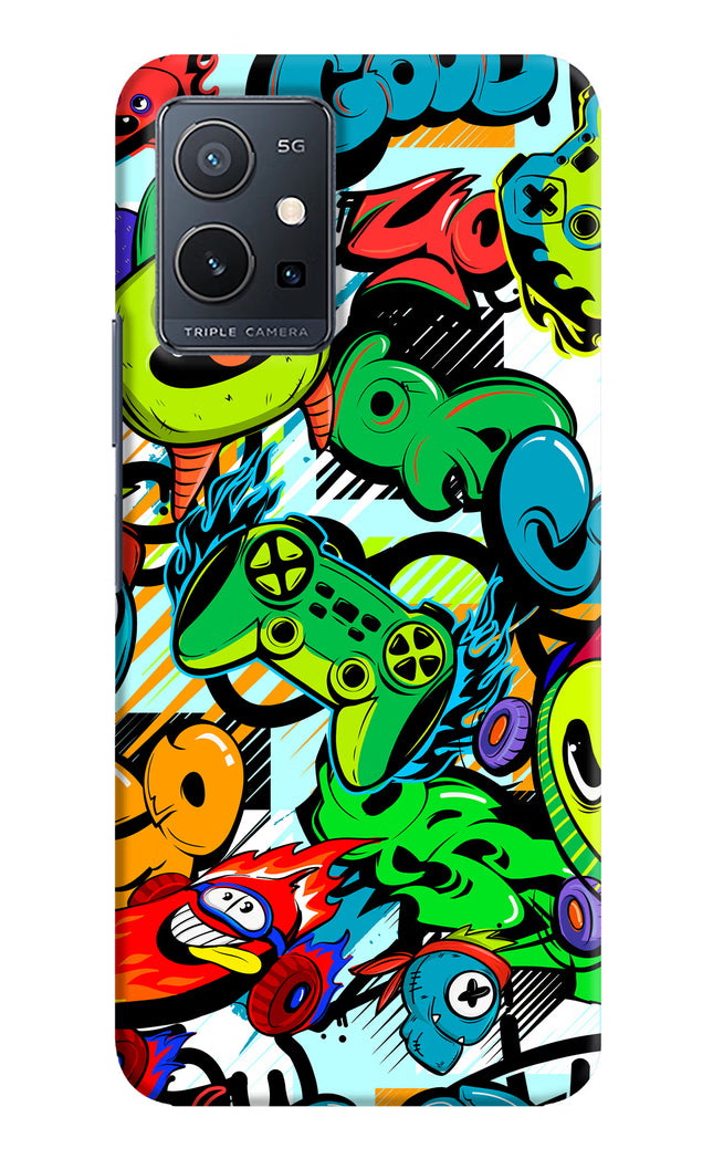 Game Doodle Vivo Y75 5G/Vivo T1 5G Hard Case Back Cover by Casekaro