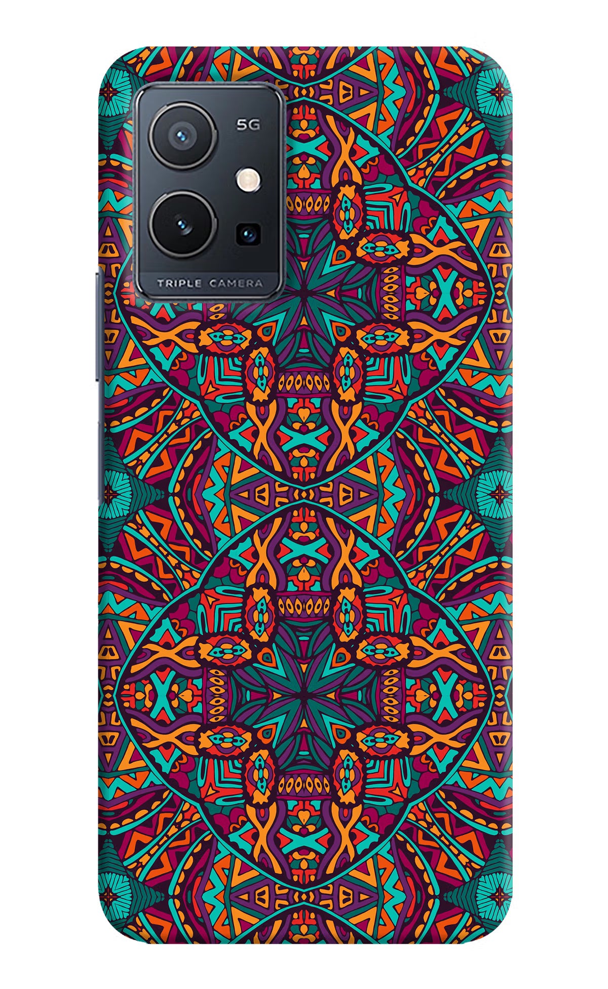 Colour Mandala Vivo Y75 5G/Vivo T1 5G Hard Case Back Cover by Casekaro